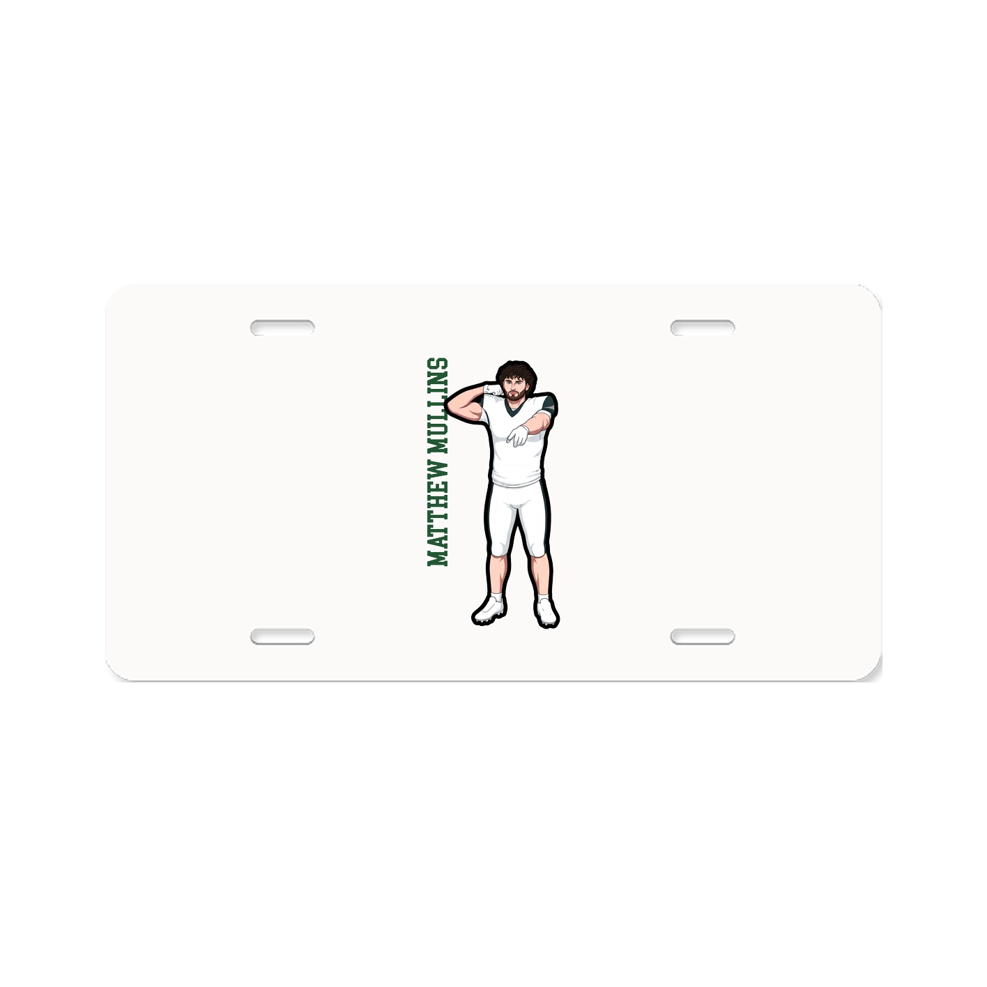 License Plate — Name Vertical in Classic
