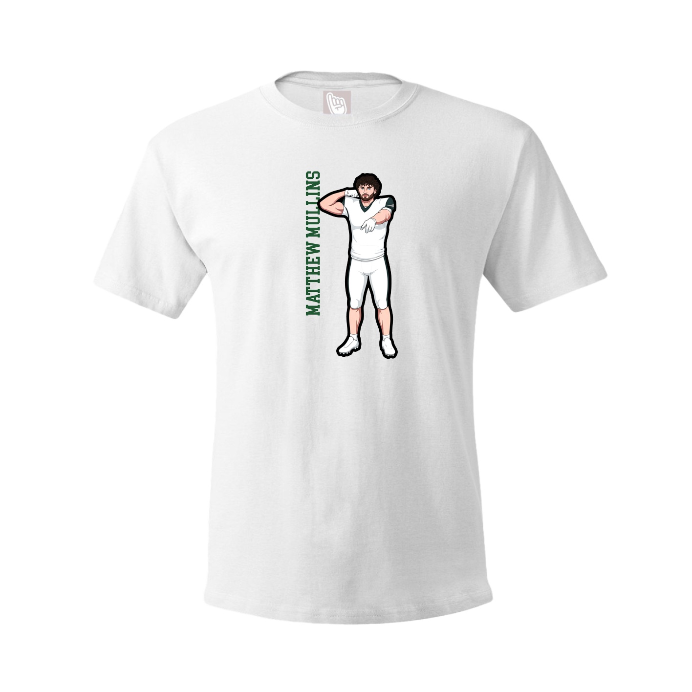 Tee — Name Vertical in White