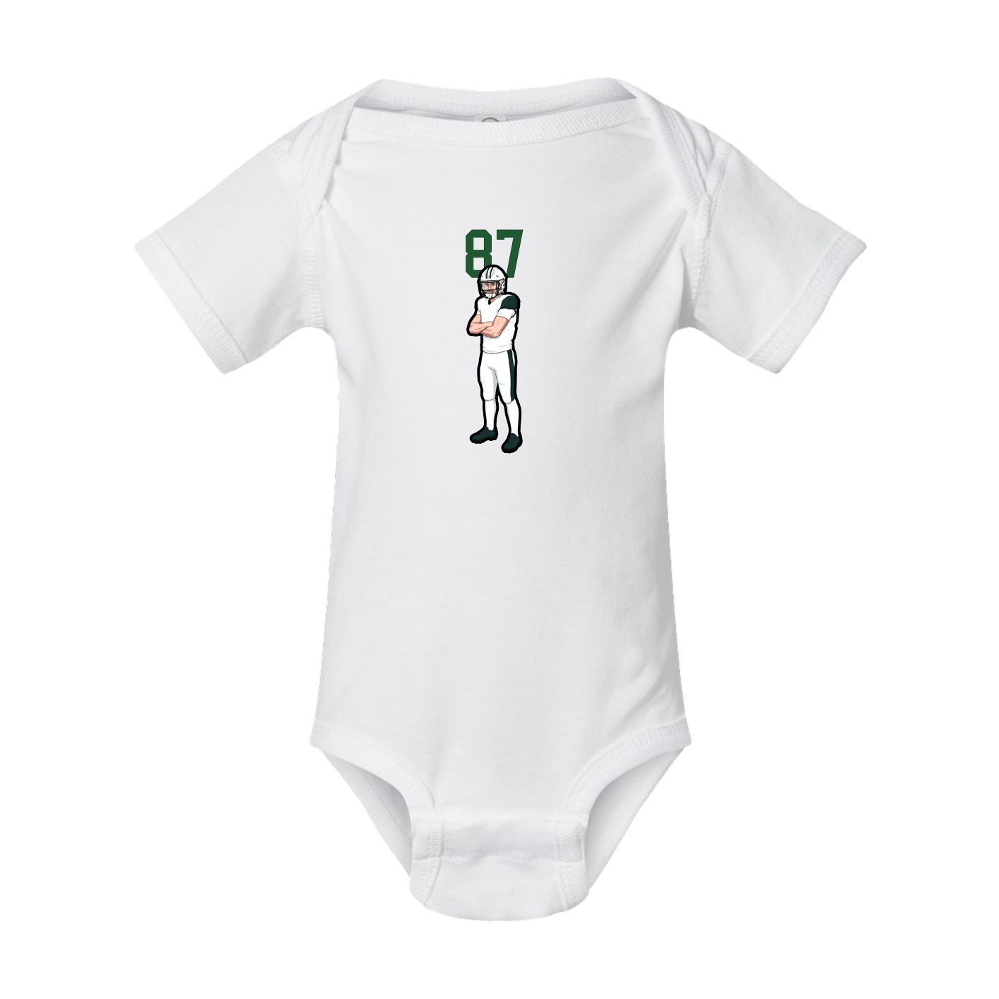 Baby Onesie — Number Top in White