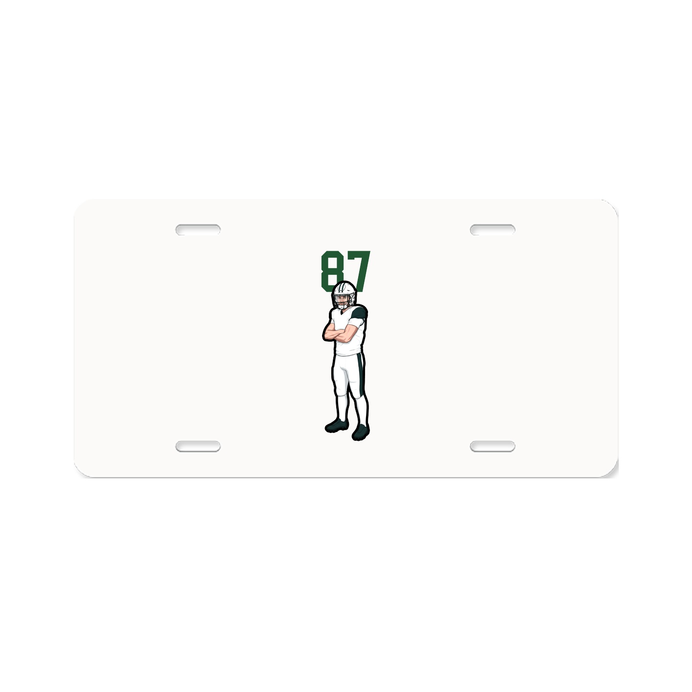 License Plate — Number Top in Classic