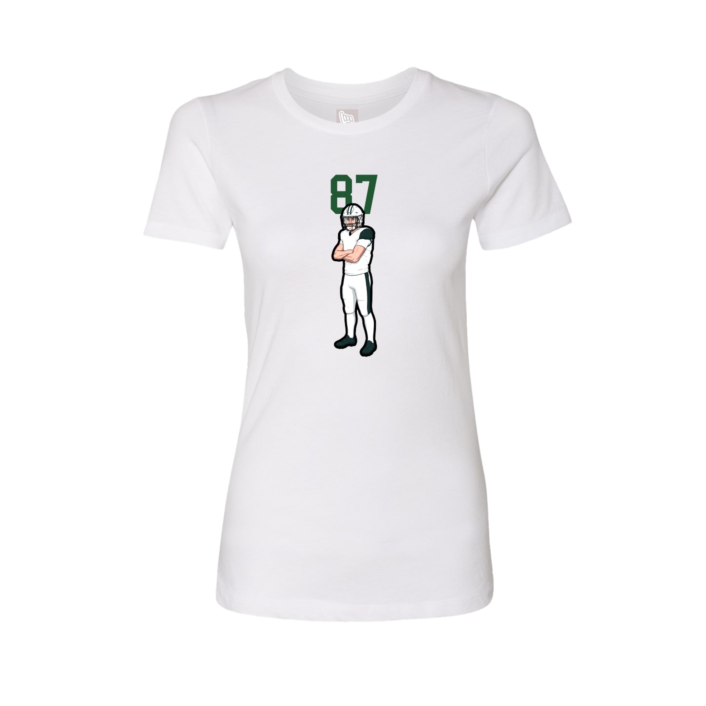 Fitted Women's Tee — Number Top in White