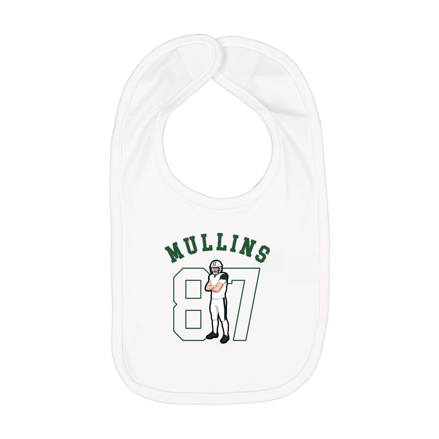 Infant Bib — Shirsey Arch in White