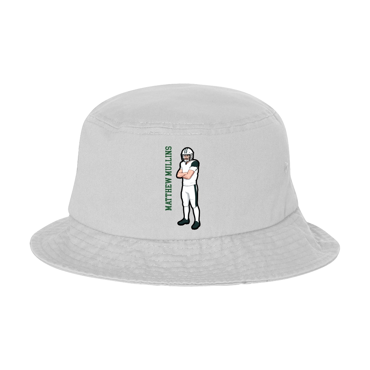 Bucket Cap — Name Vertical in White