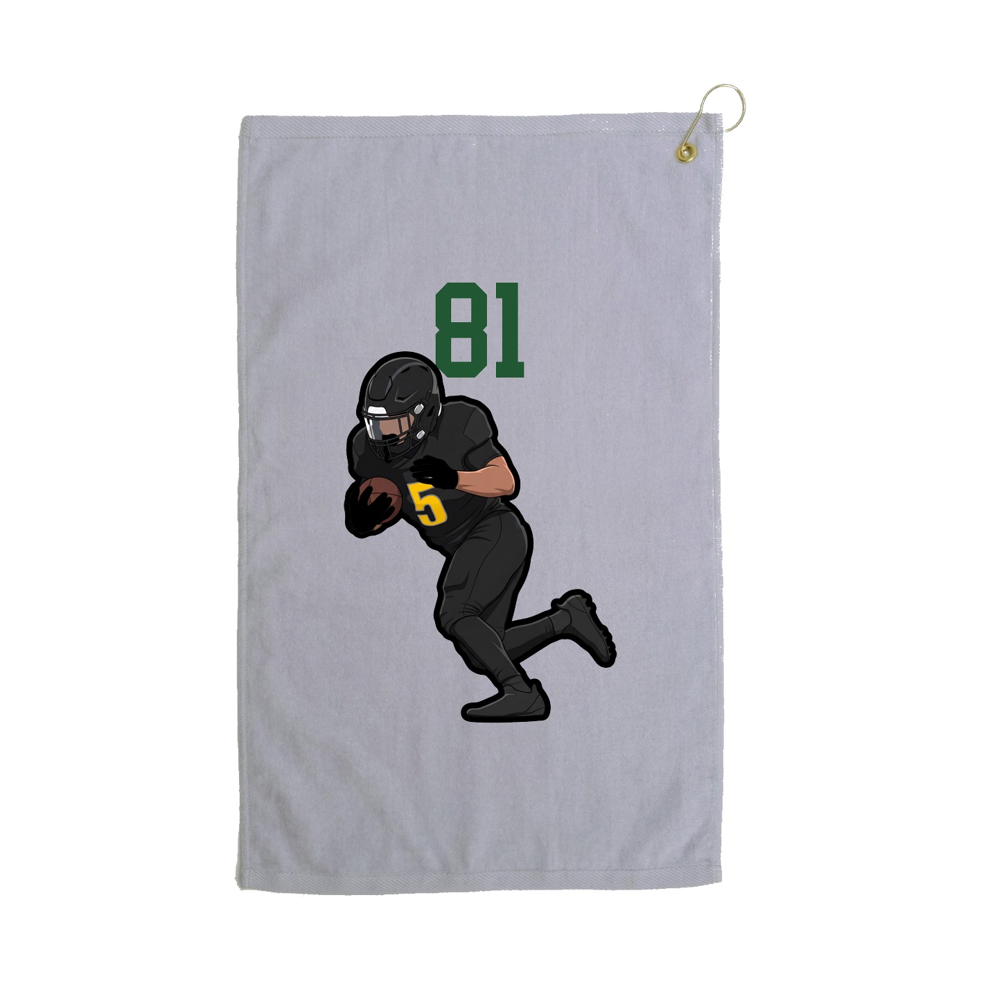 Golf Towel — Number Top in Grey