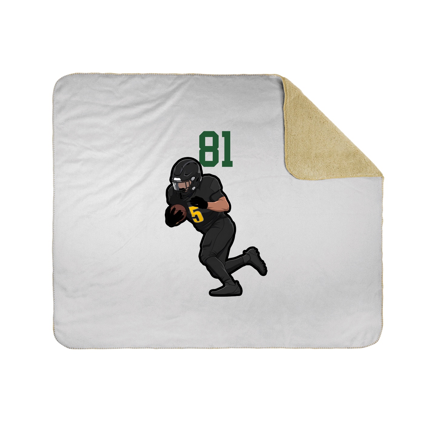 Throw Blanket — Number Top in White