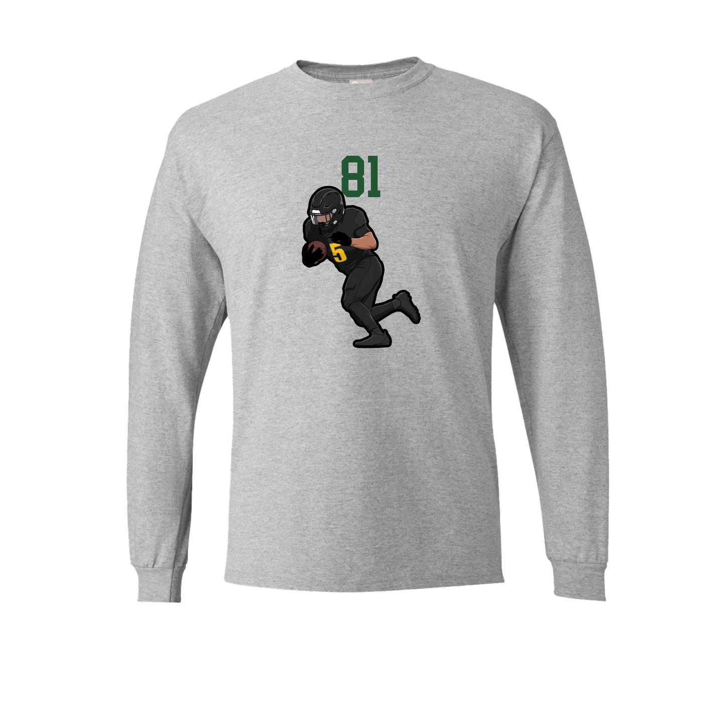 Long Sleeve Tee — Number Top in Grey