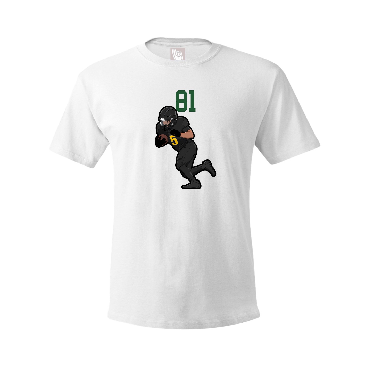 Youth Tee — Number Top in White