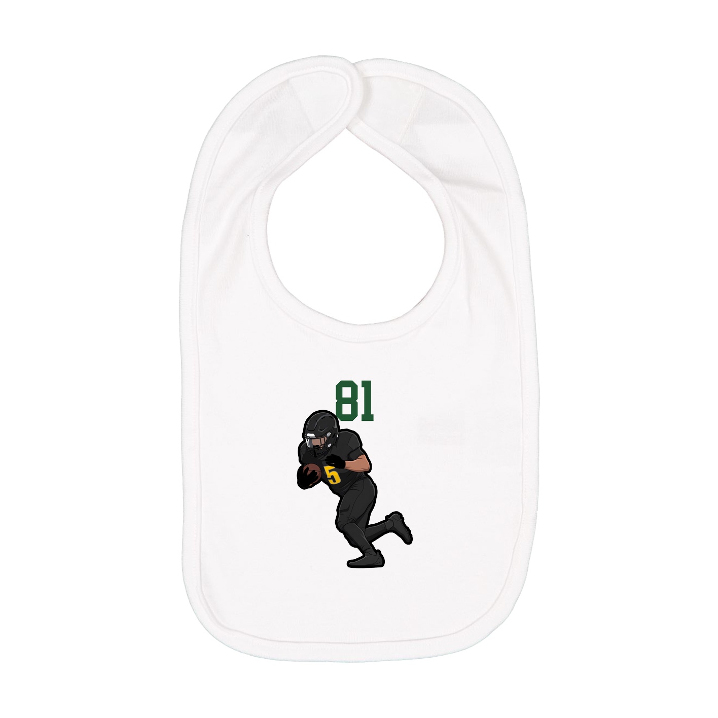 Infant Bib — Number Top in White