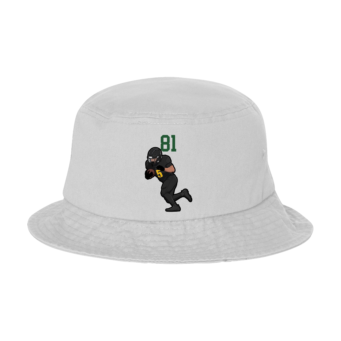 Bucket Cap — Number Top in White