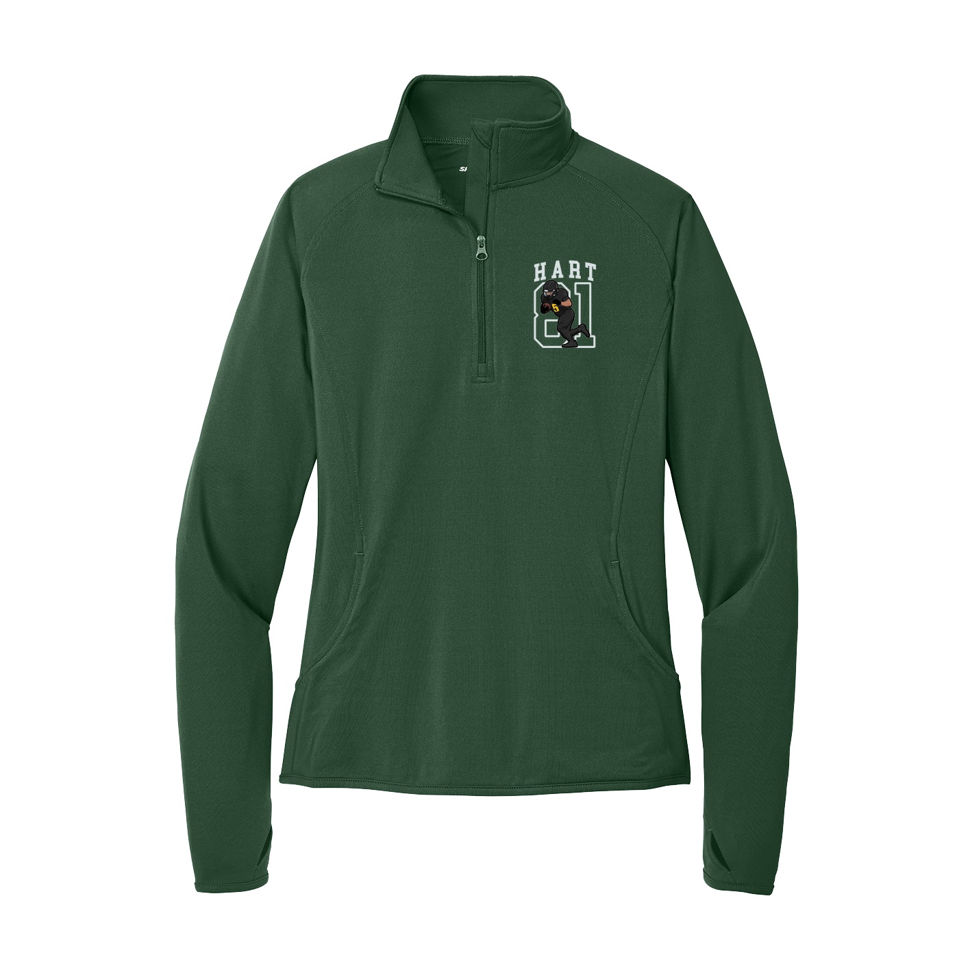 Women's Q-Zip Pullover — Shirsey in Green