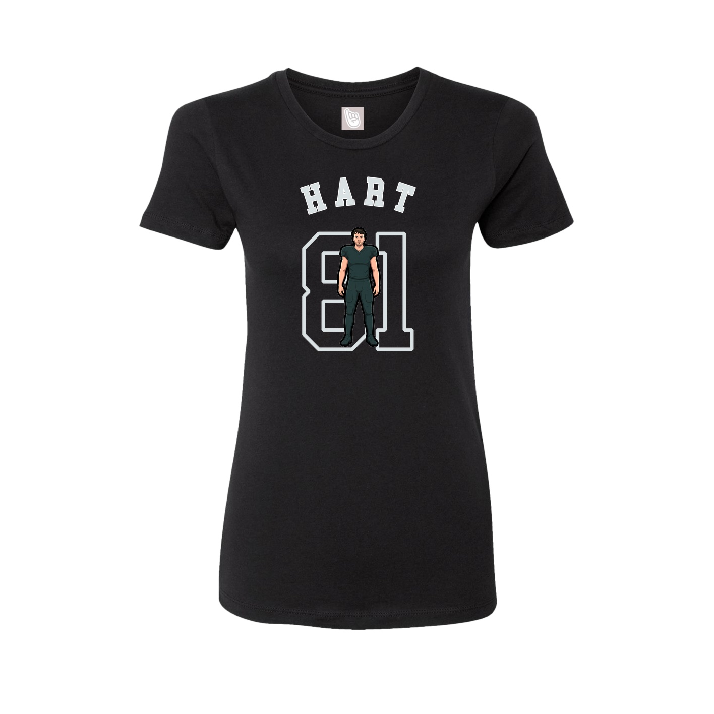 Fitted Women's Tee — Shirsey Arch in Black