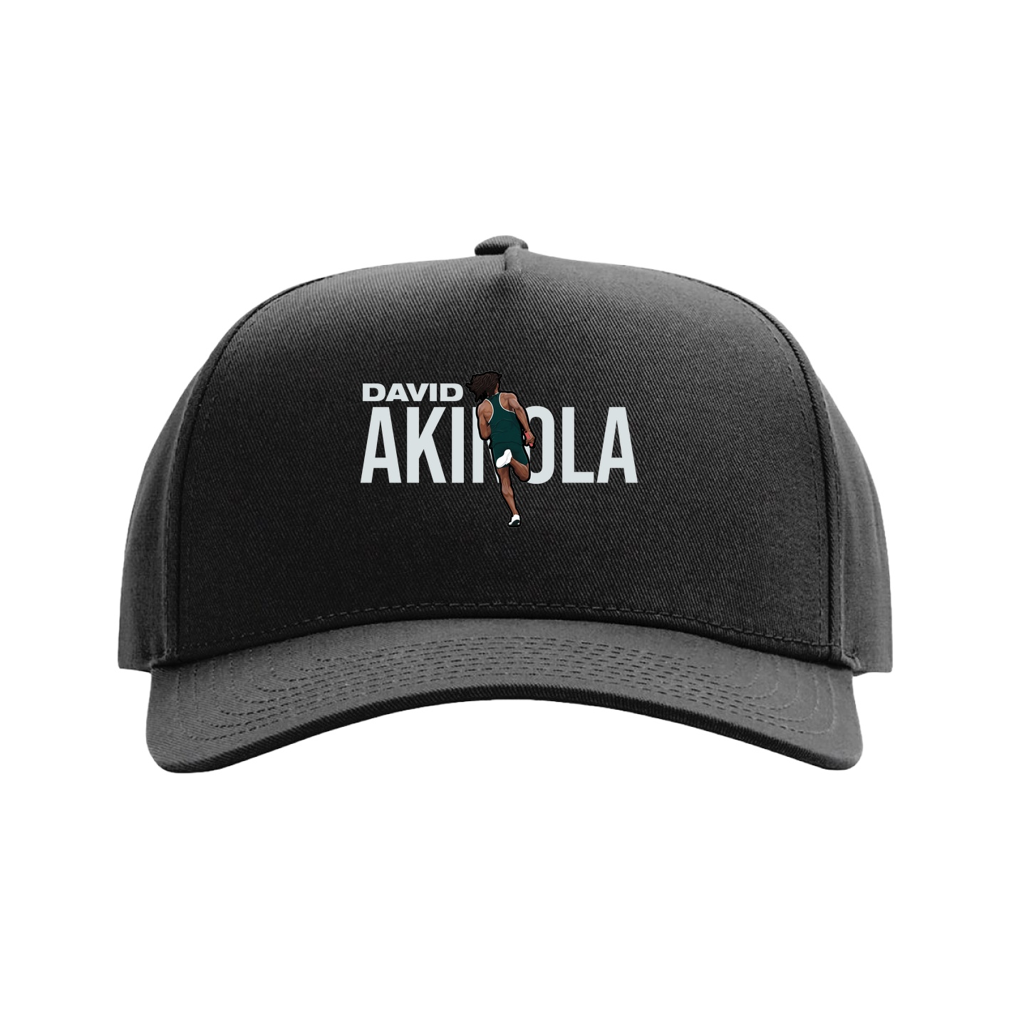 Full Fabric Five-Panel Champ Cap — Player Name in Black