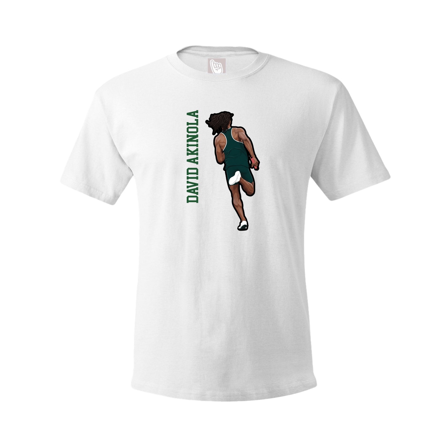 Tee — Name Vertical in White