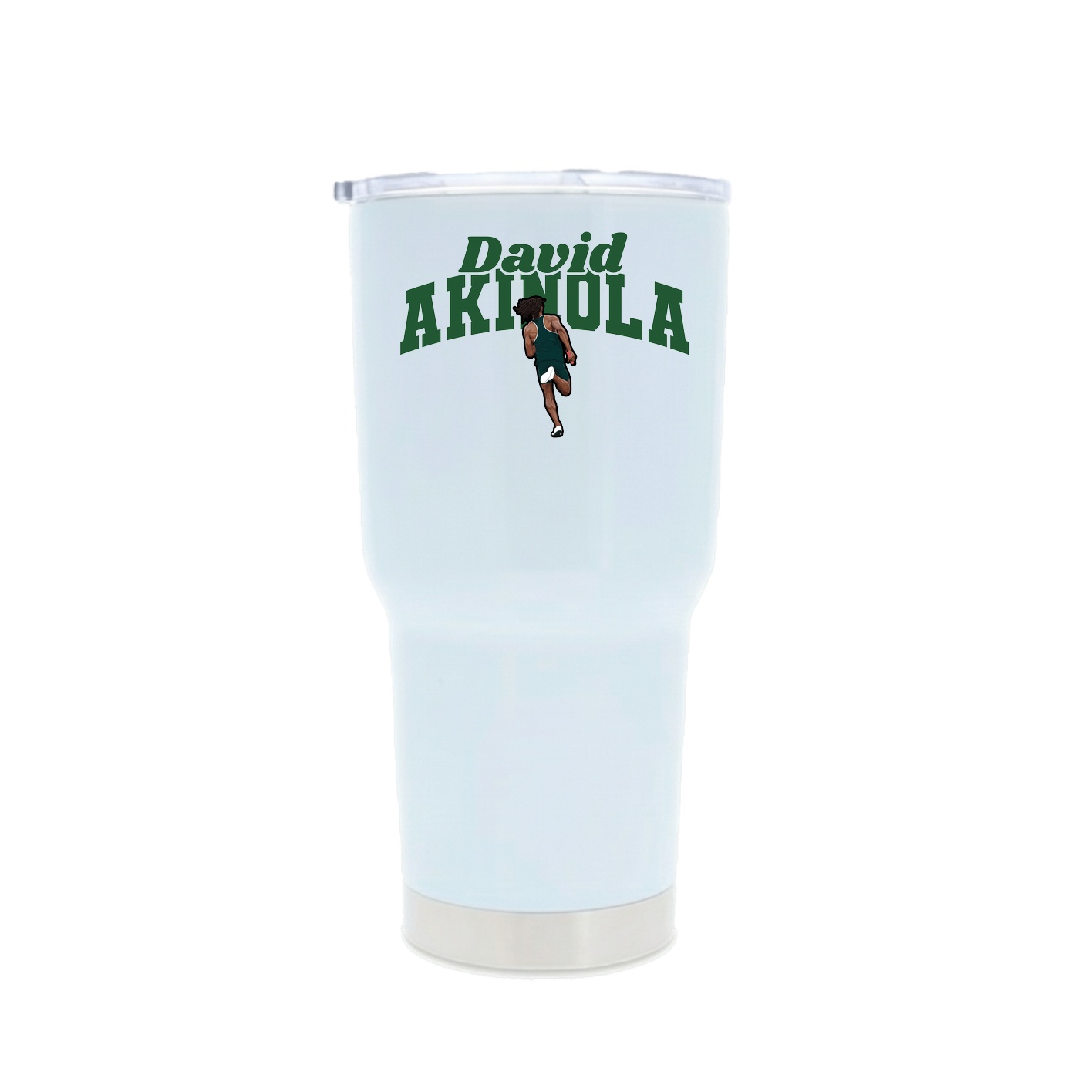 30oz Stainless Steel Tumbler — Signature Arch in White
