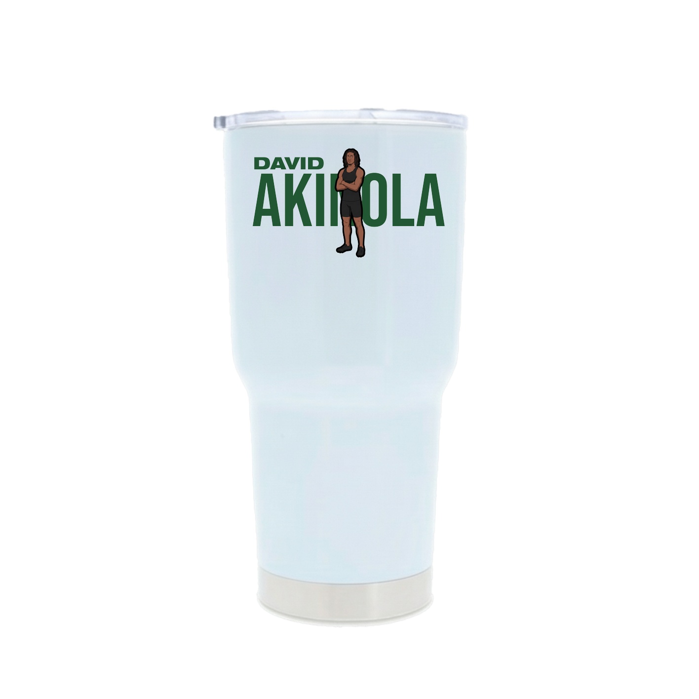 30oz Stainless Steel Tumbler — Player Name in White