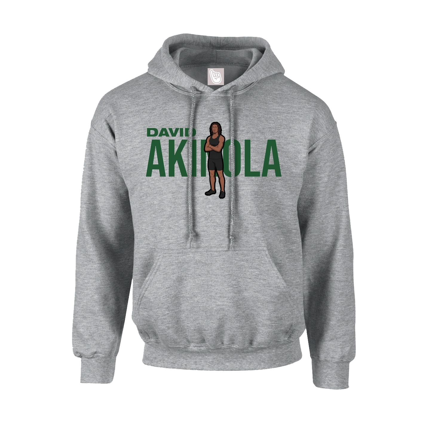 Youth Hoodie — Player Name in Grey