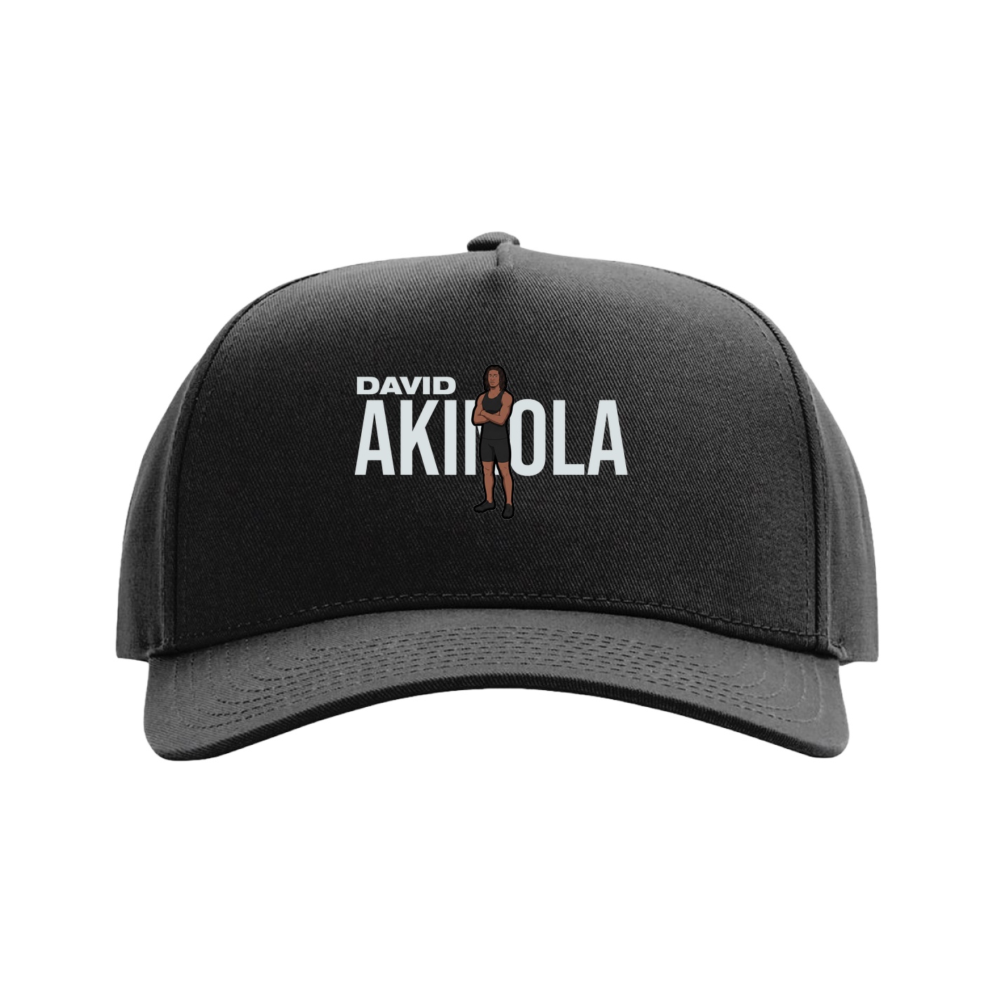 Full Fabric Five-Panel Champ Cap — Player Name in Black