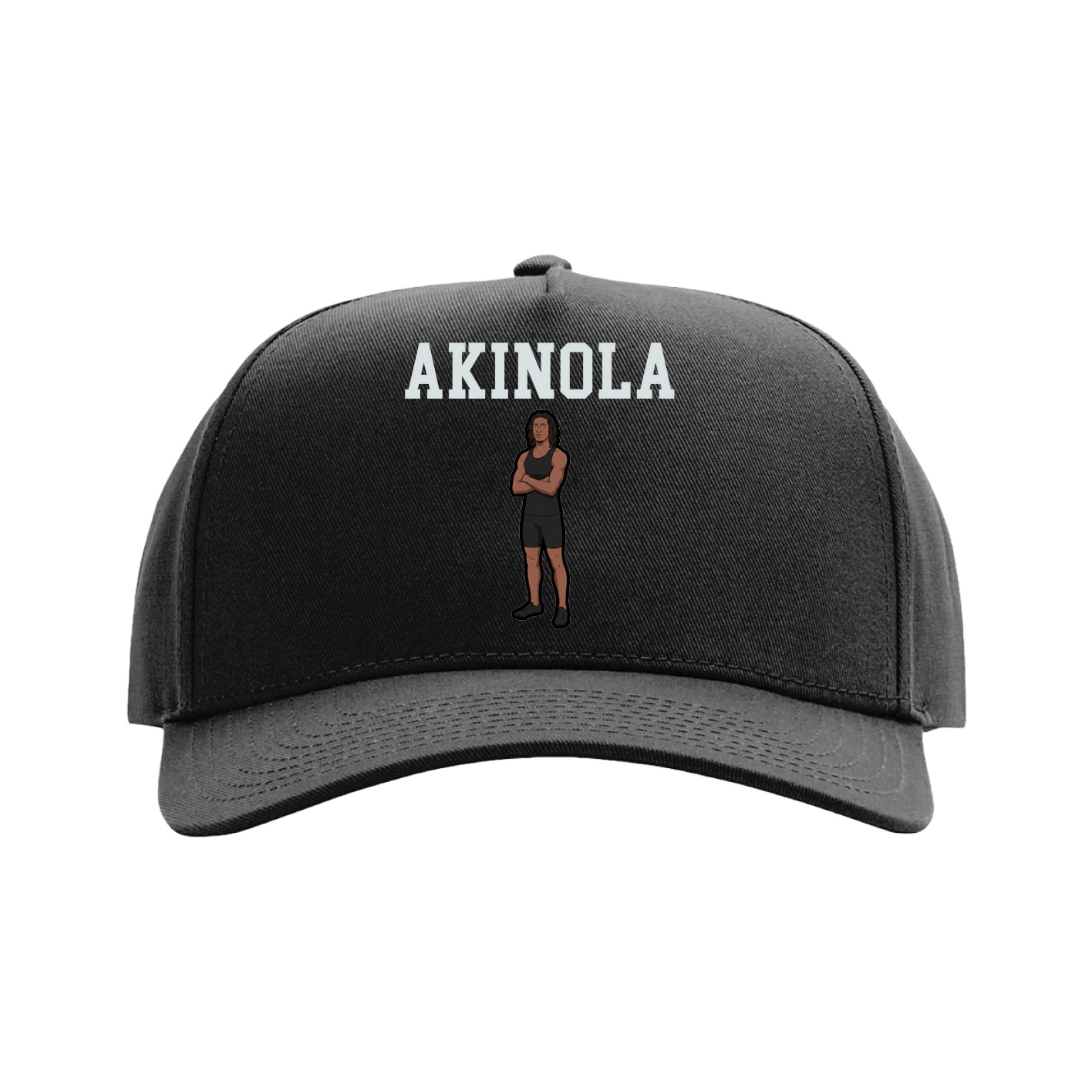 Full Fabric Five-Panel Champ Cap — Shirsey in Black