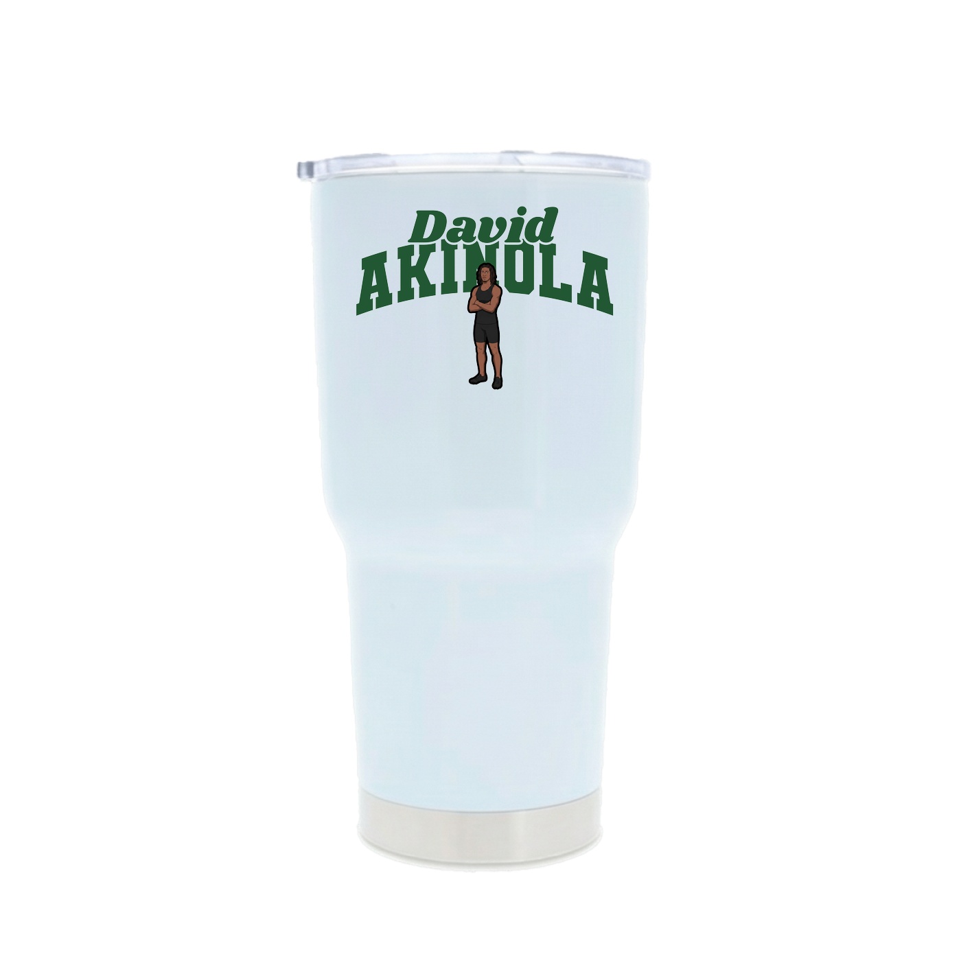 30oz Stainless Steel Tumbler — Signature Arch in White