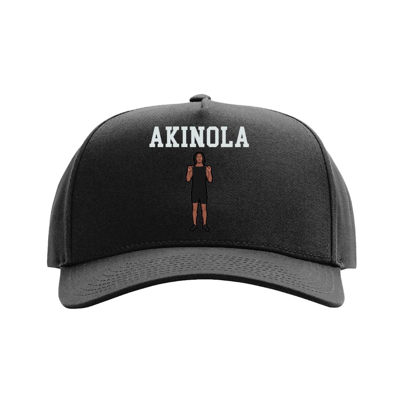 Full Fabric Five-Panel Champ Cap — Shirsey in Black