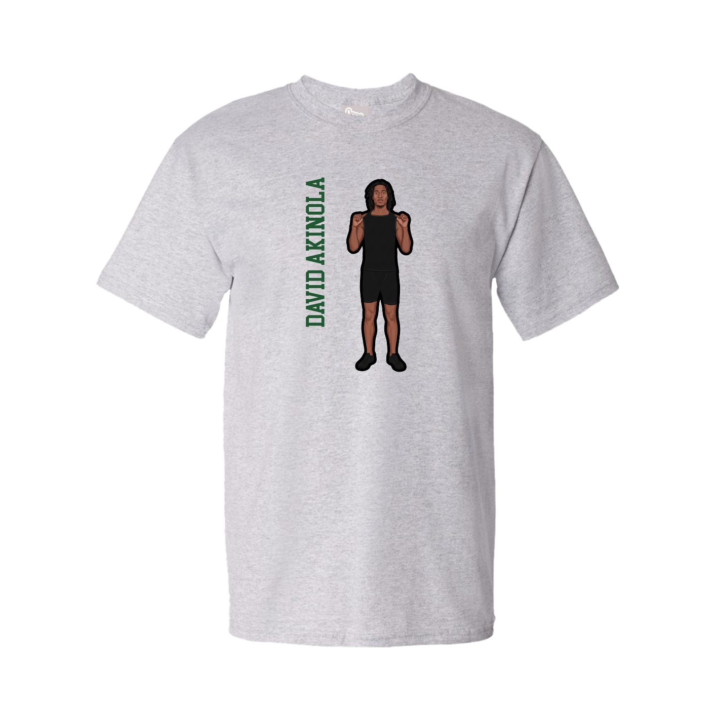Tee — Name Vertical in Grey