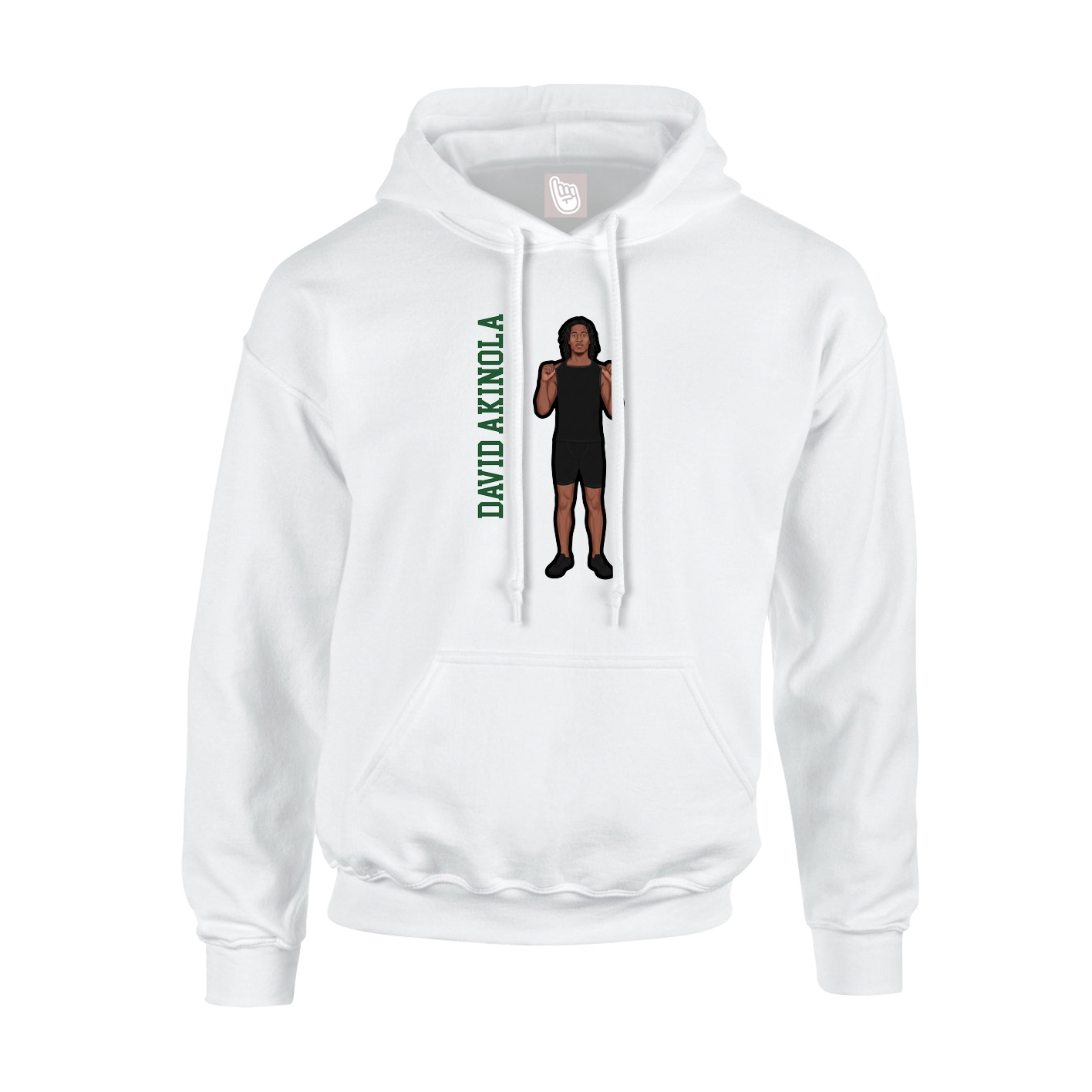 Hoodie — Name Vertical in White