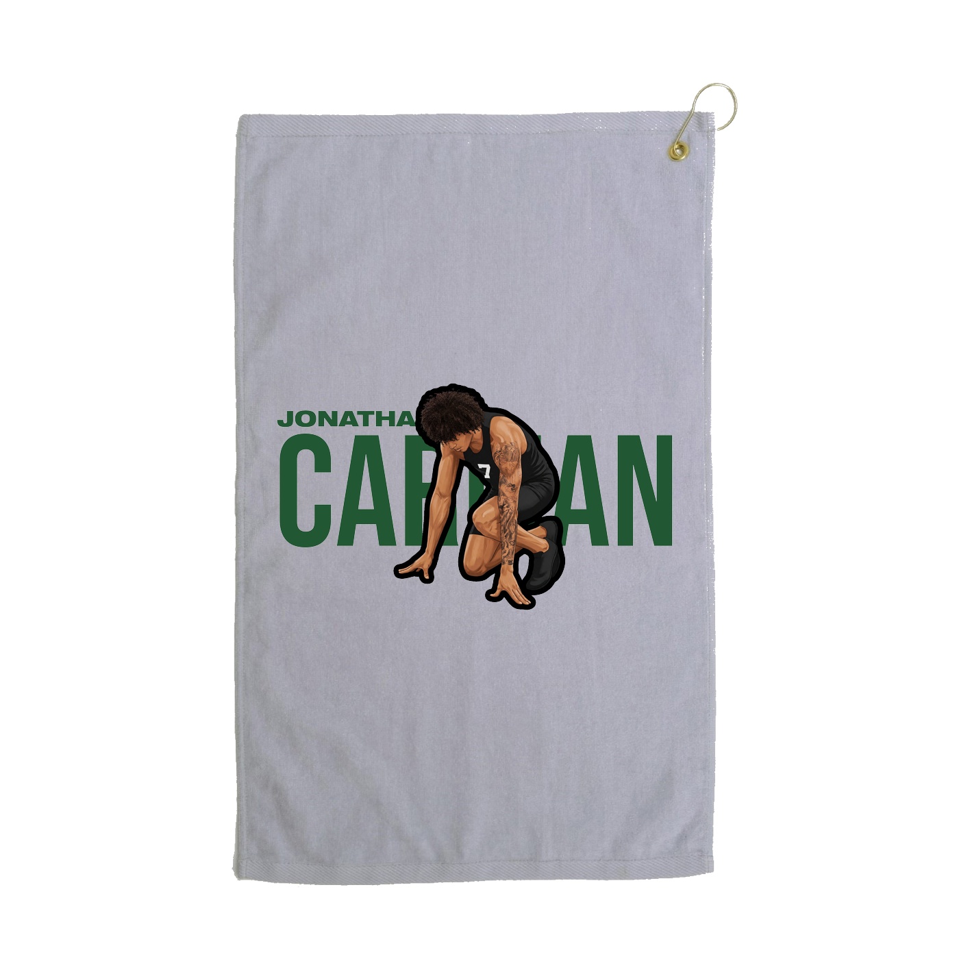 Golf Towel — Player Name in Grey