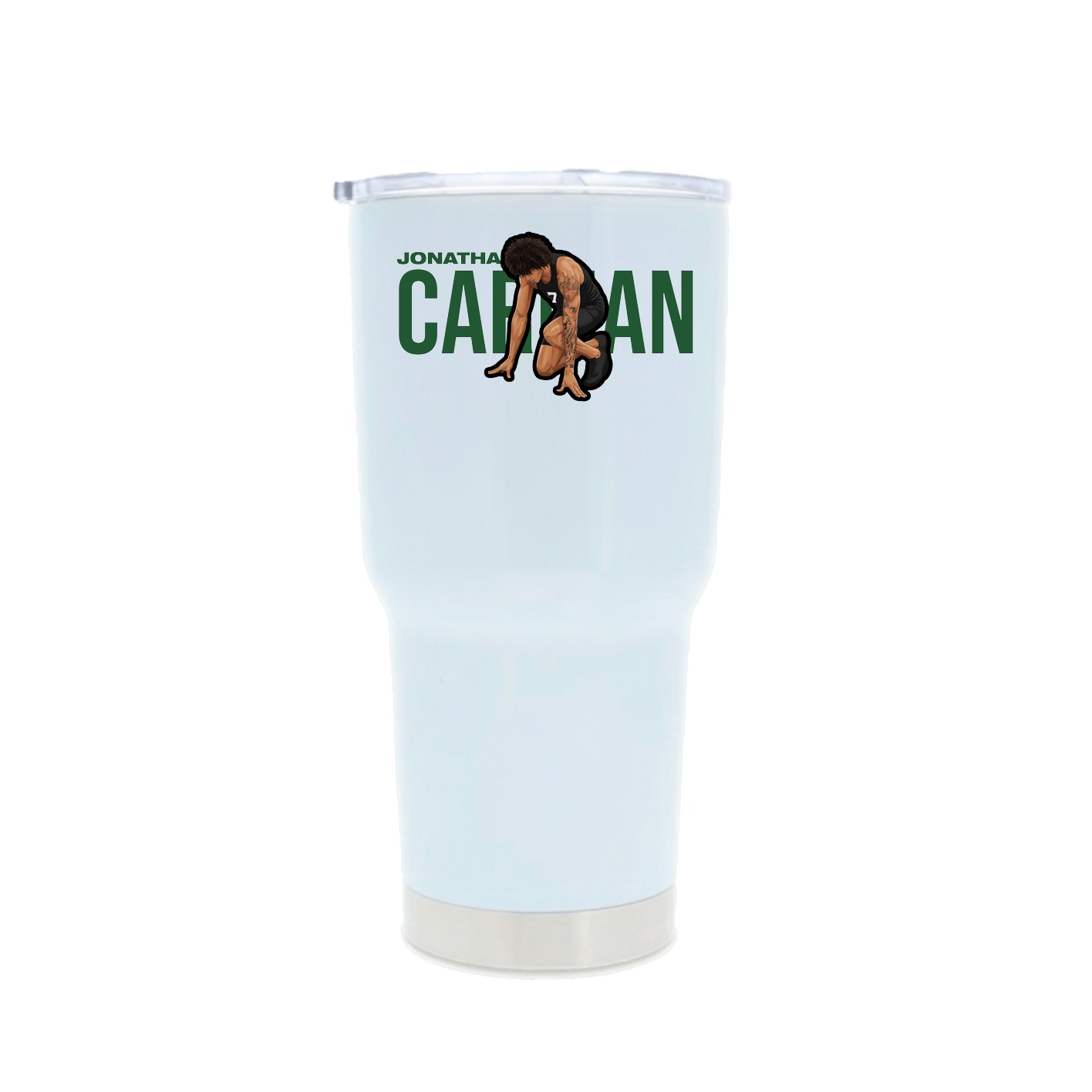 30oz Stainless Steel Tumbler — Player Name in White