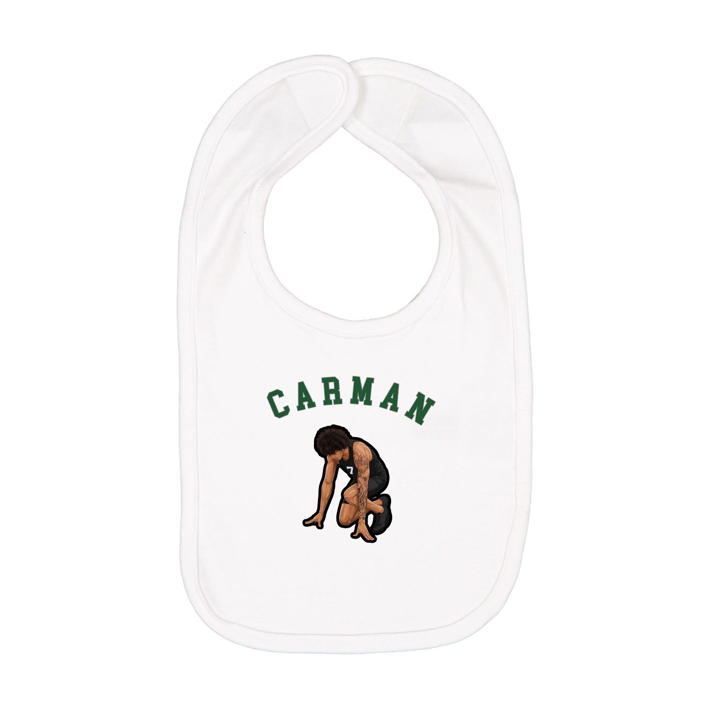 Infant Bib — Shirsey Arch in White