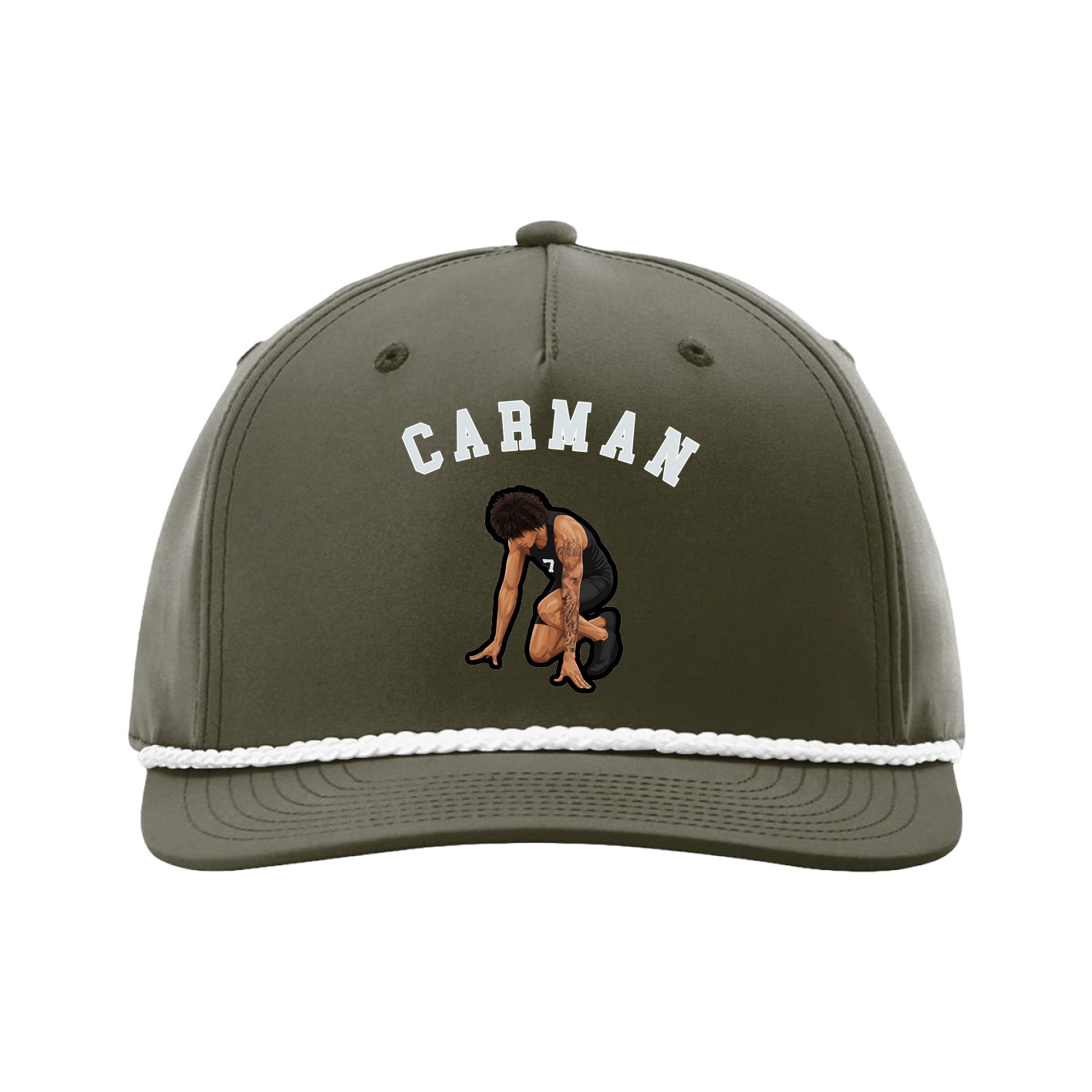 Five-Panel Classic Rope Cap — Shirsey Arch in Green