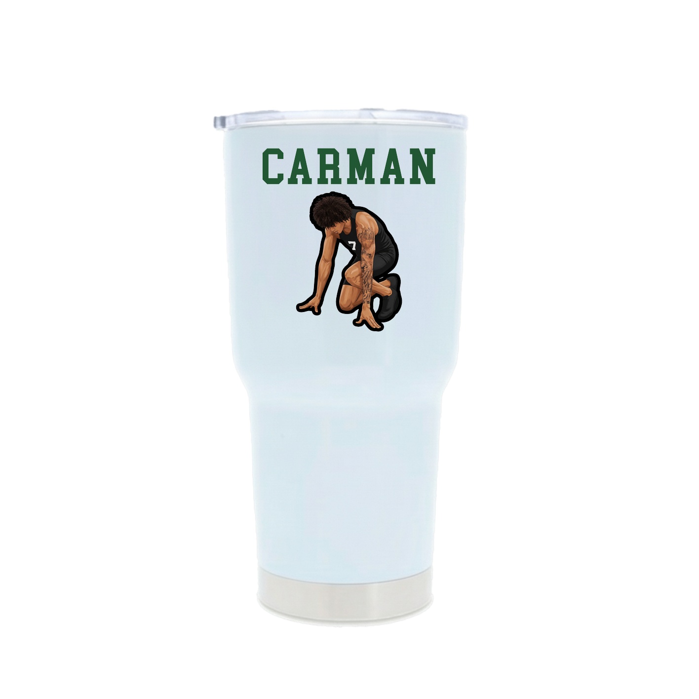 30oz Stainless Steel Tumbler — Shirsey in White