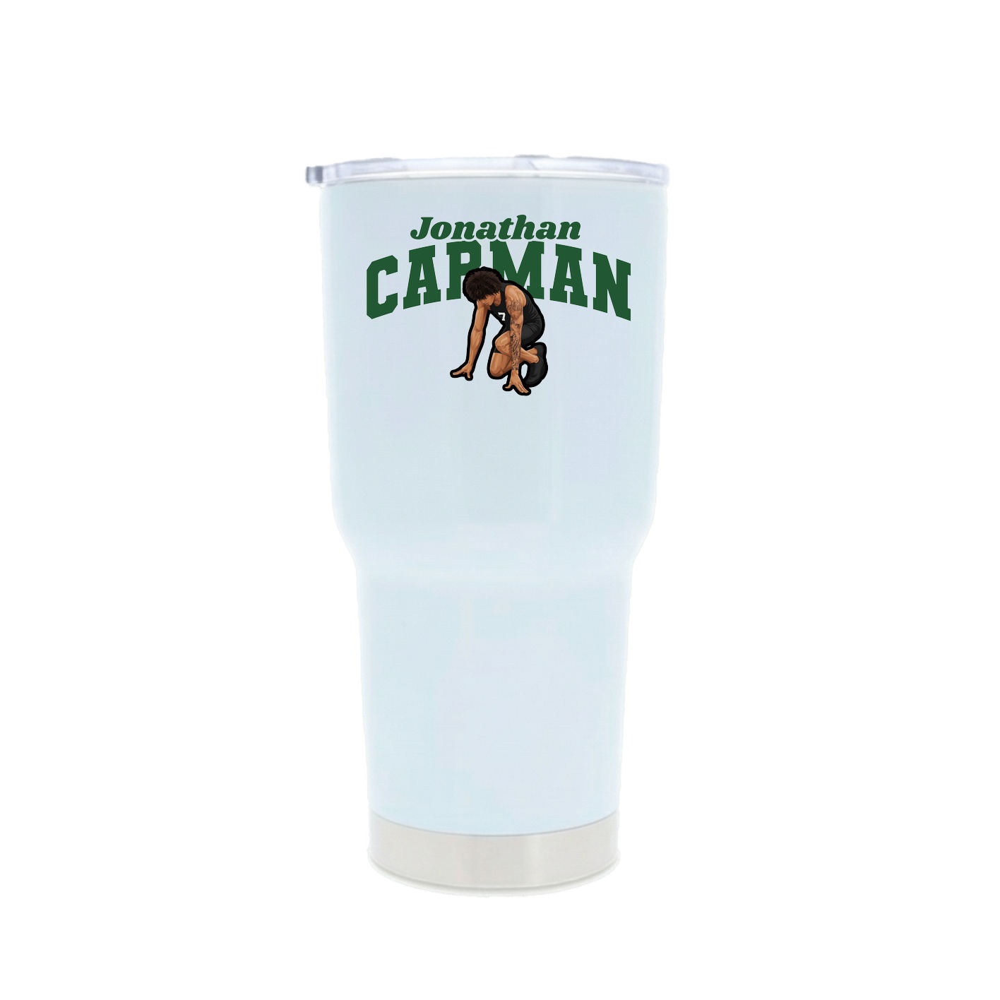 30oz Stainless Steel Tumbler — Signature Arch in White
