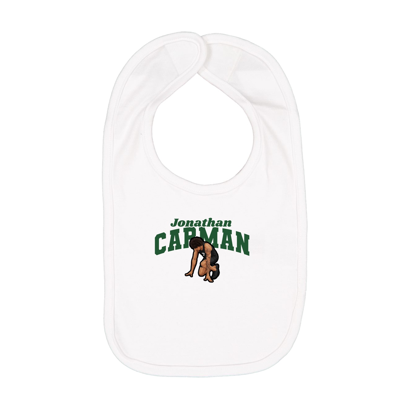 Infant Bib — Signature Arch in White