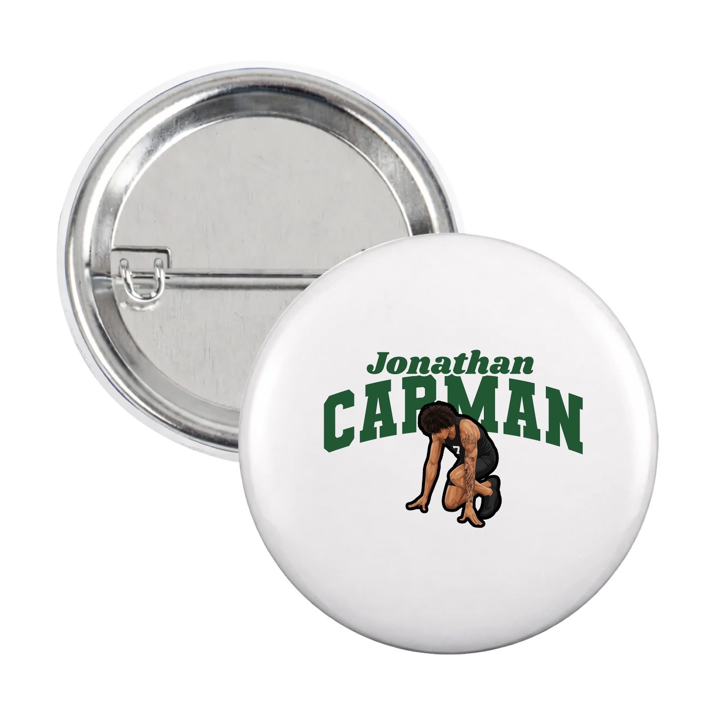 Game Day Button — Signature Arch in White