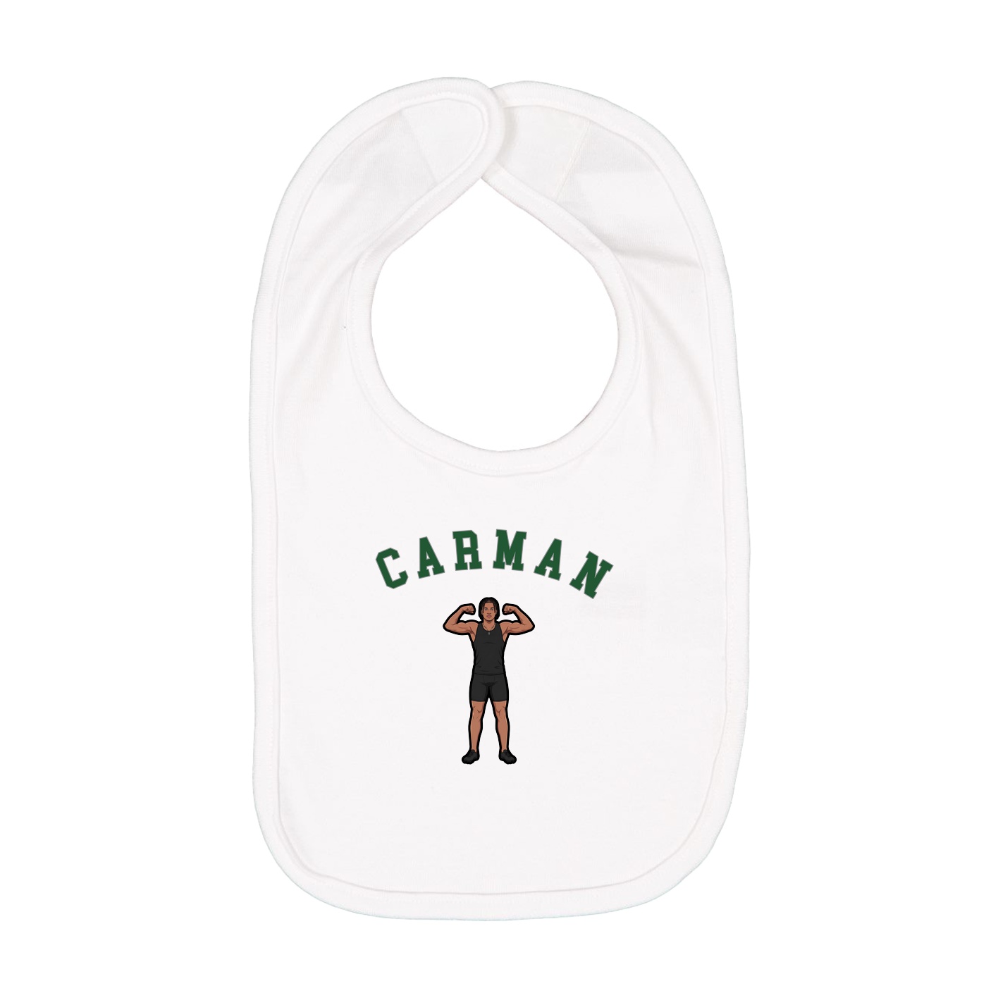 Infant Bib — Shirsey Arch in White
