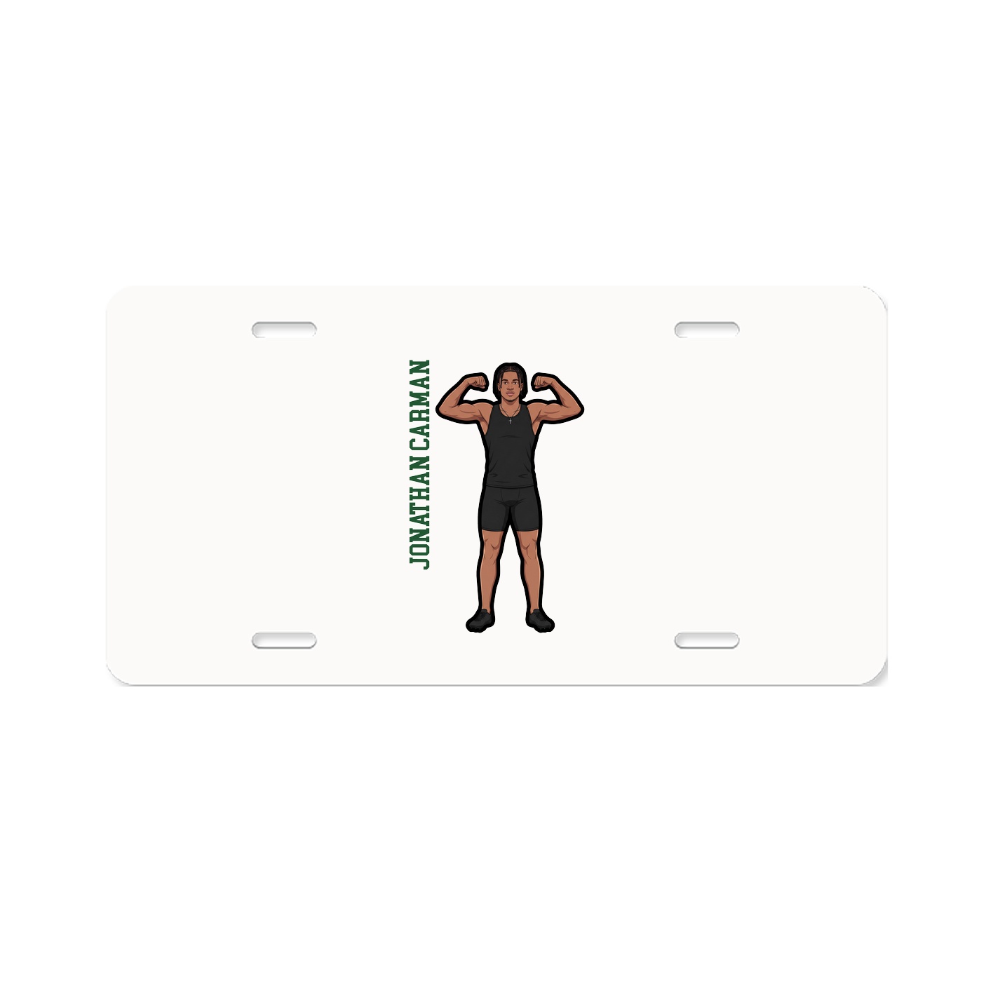 License Plate — Name Vertical in Classic