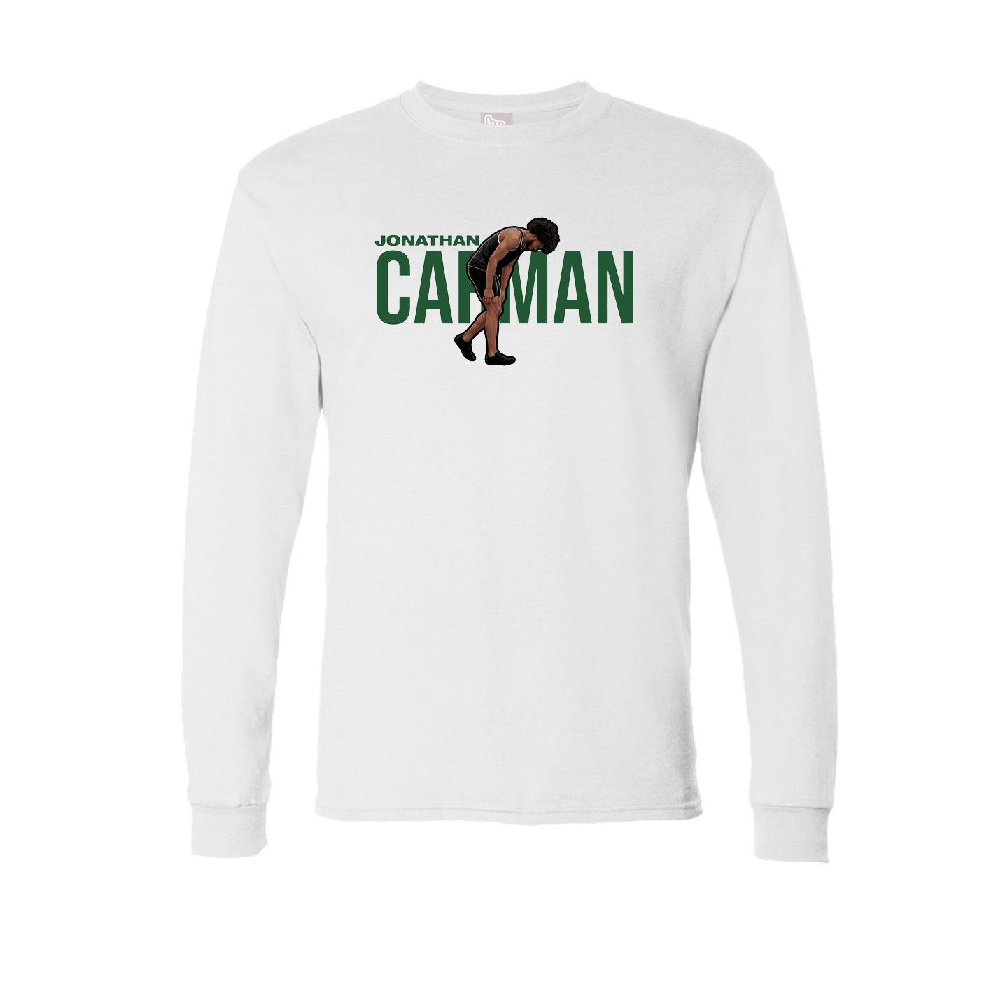 Long Sleeve Tee — Player Name in White