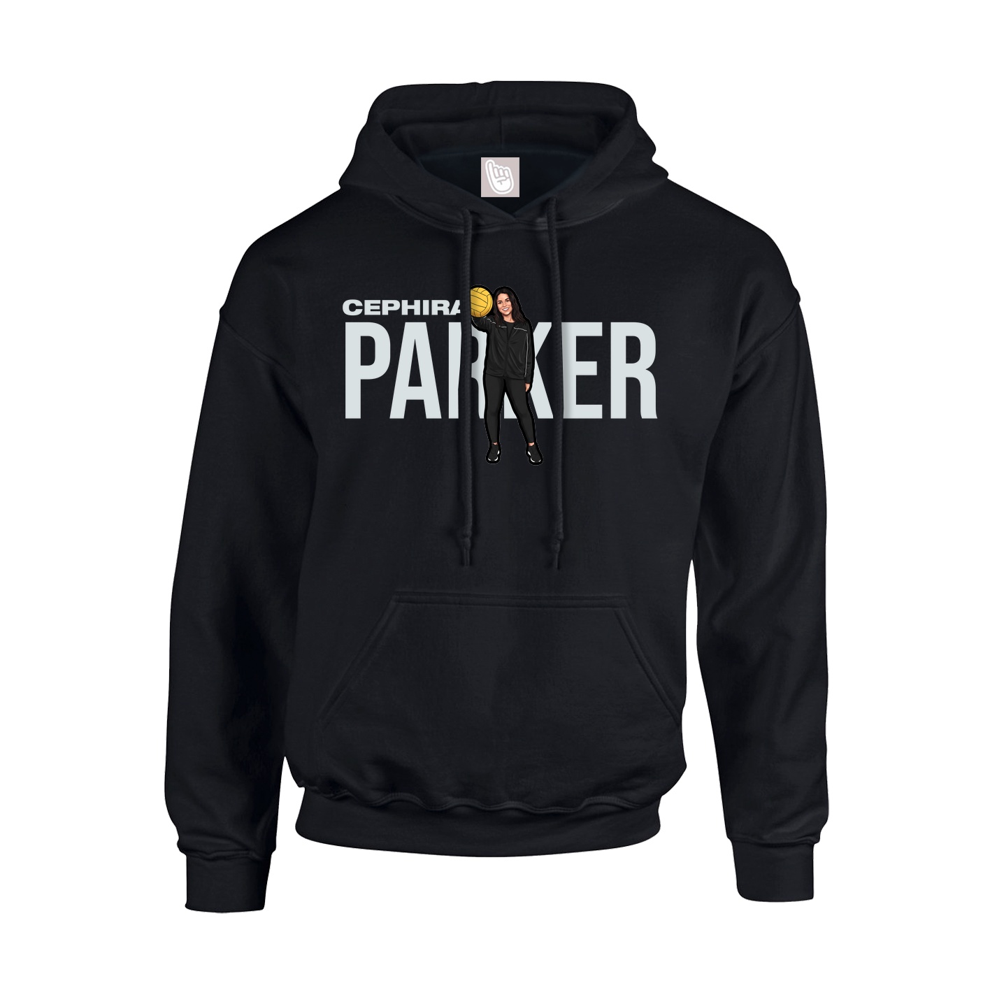 Hoodie — Player Name in Black