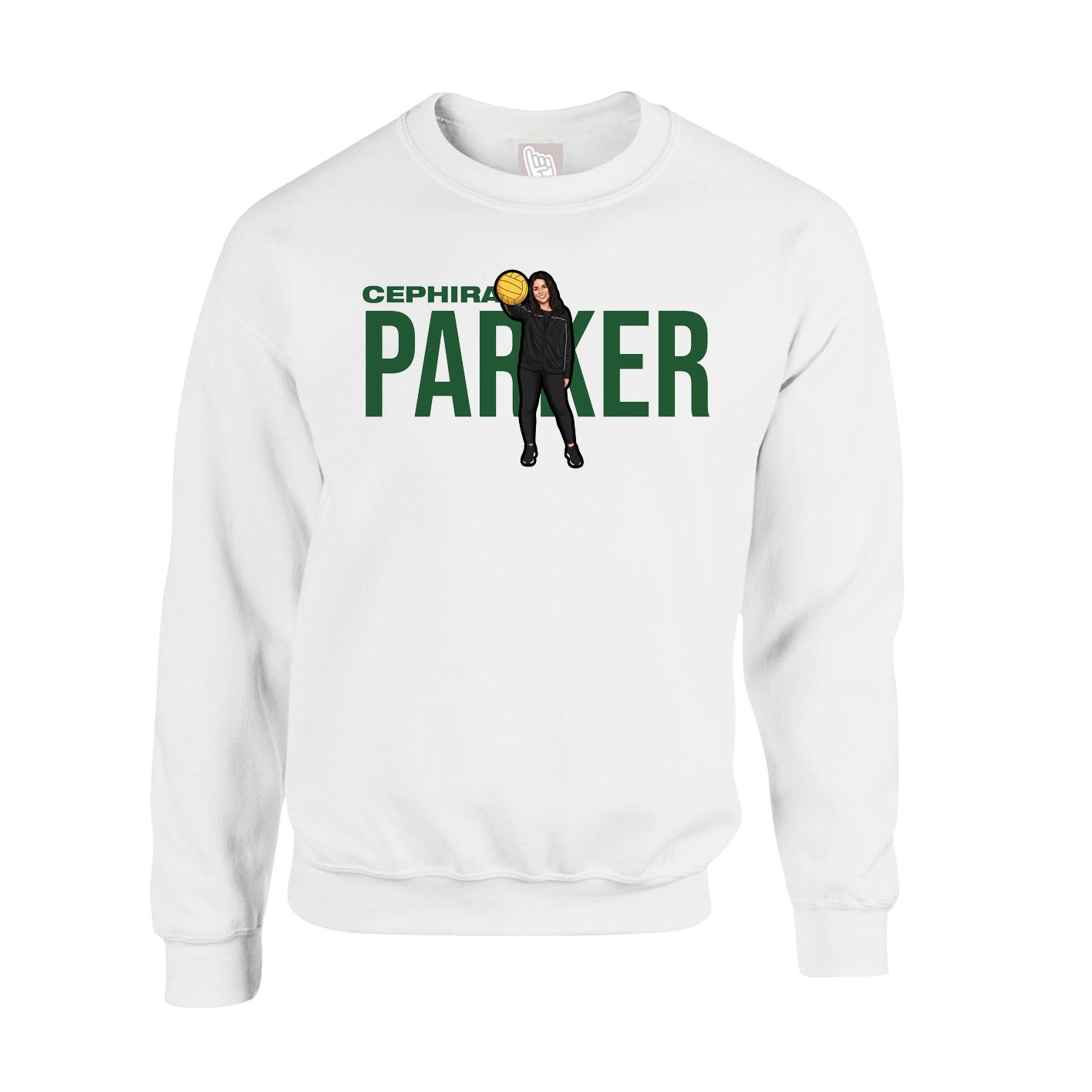 Fleece Crew — Player Name in White