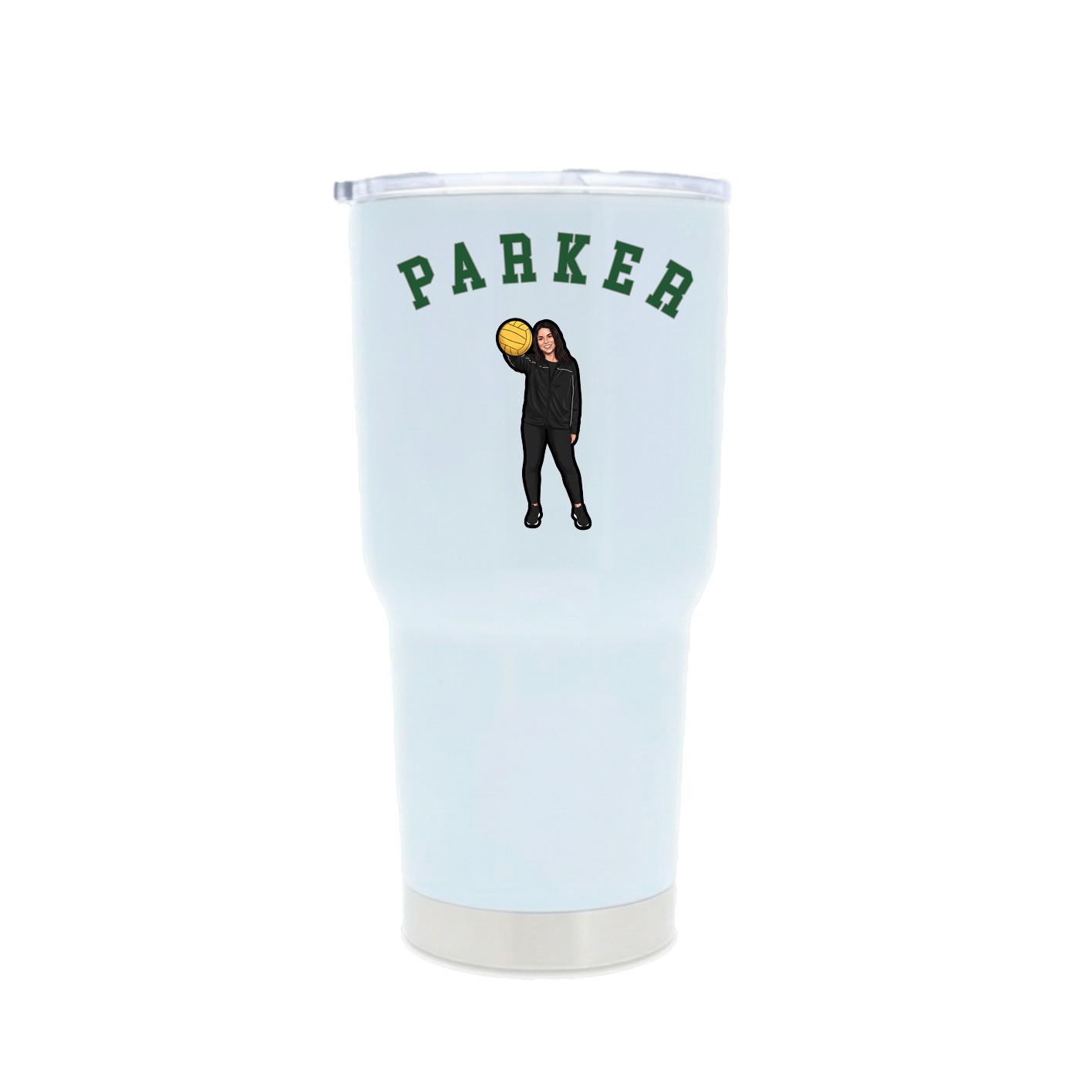 30oz Stainless Steel Tumbler — Shirsey Arch in White