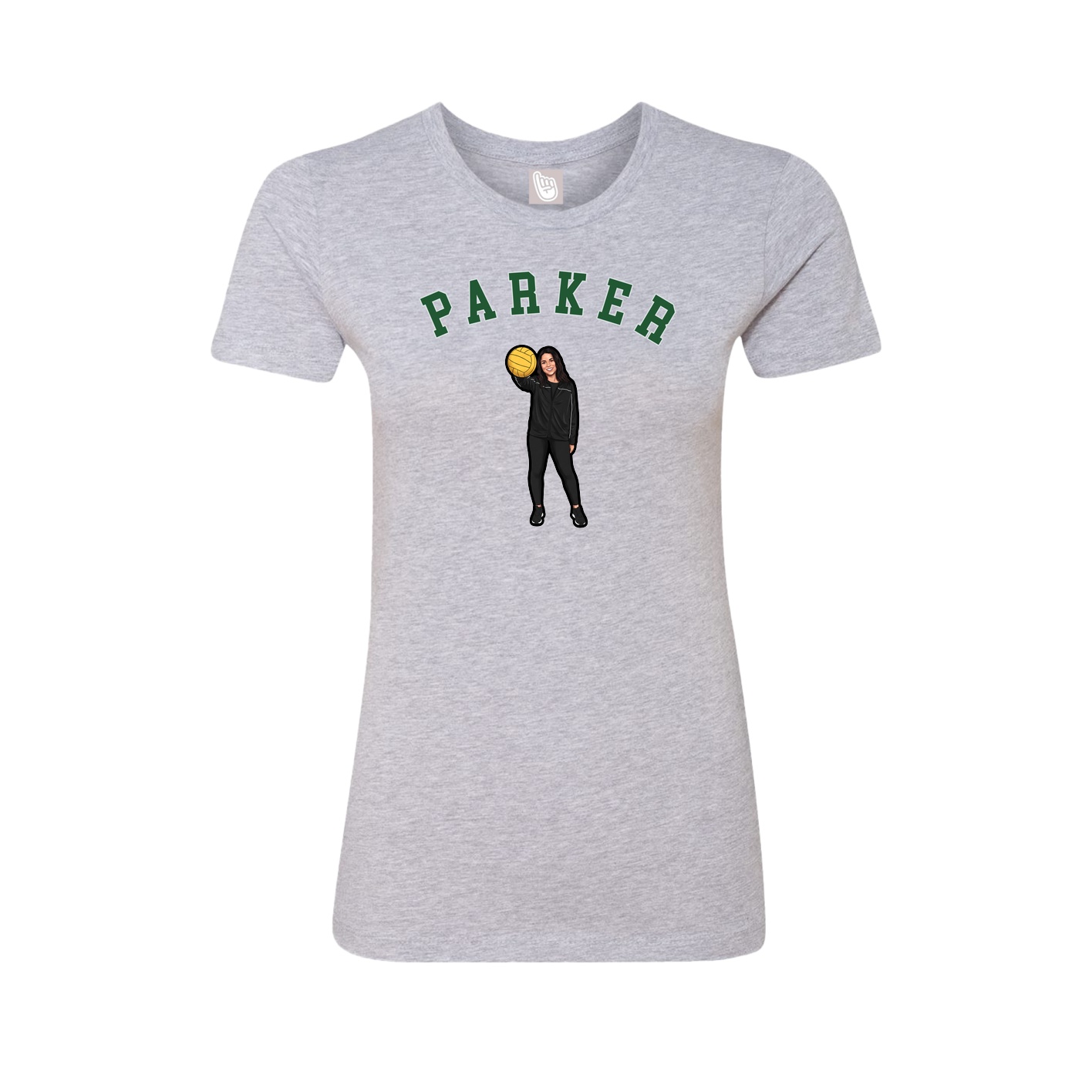 Fitted Women's Tee — Shirsey Arch in Grey