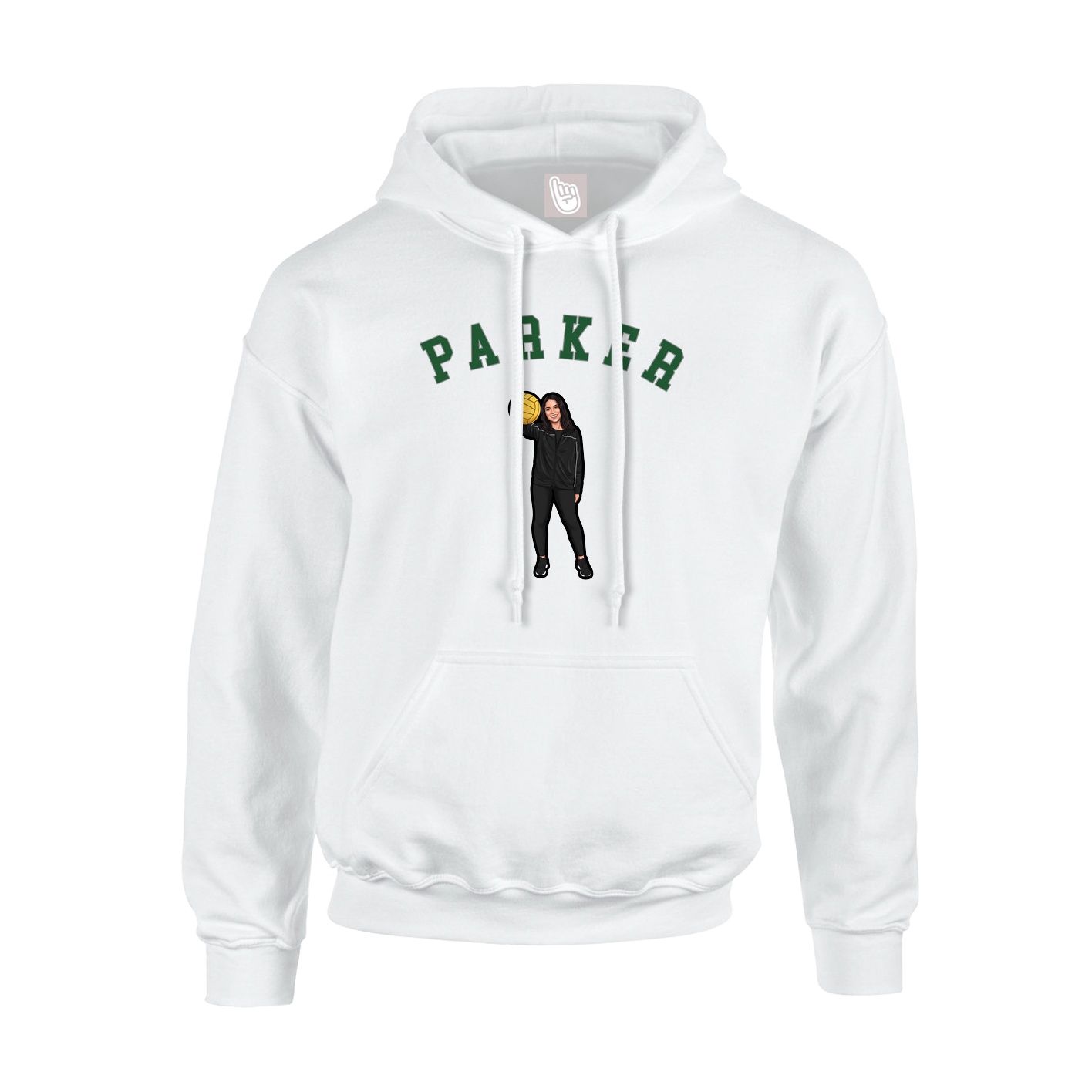 Youth Hoodie — Shirsey Arch in White