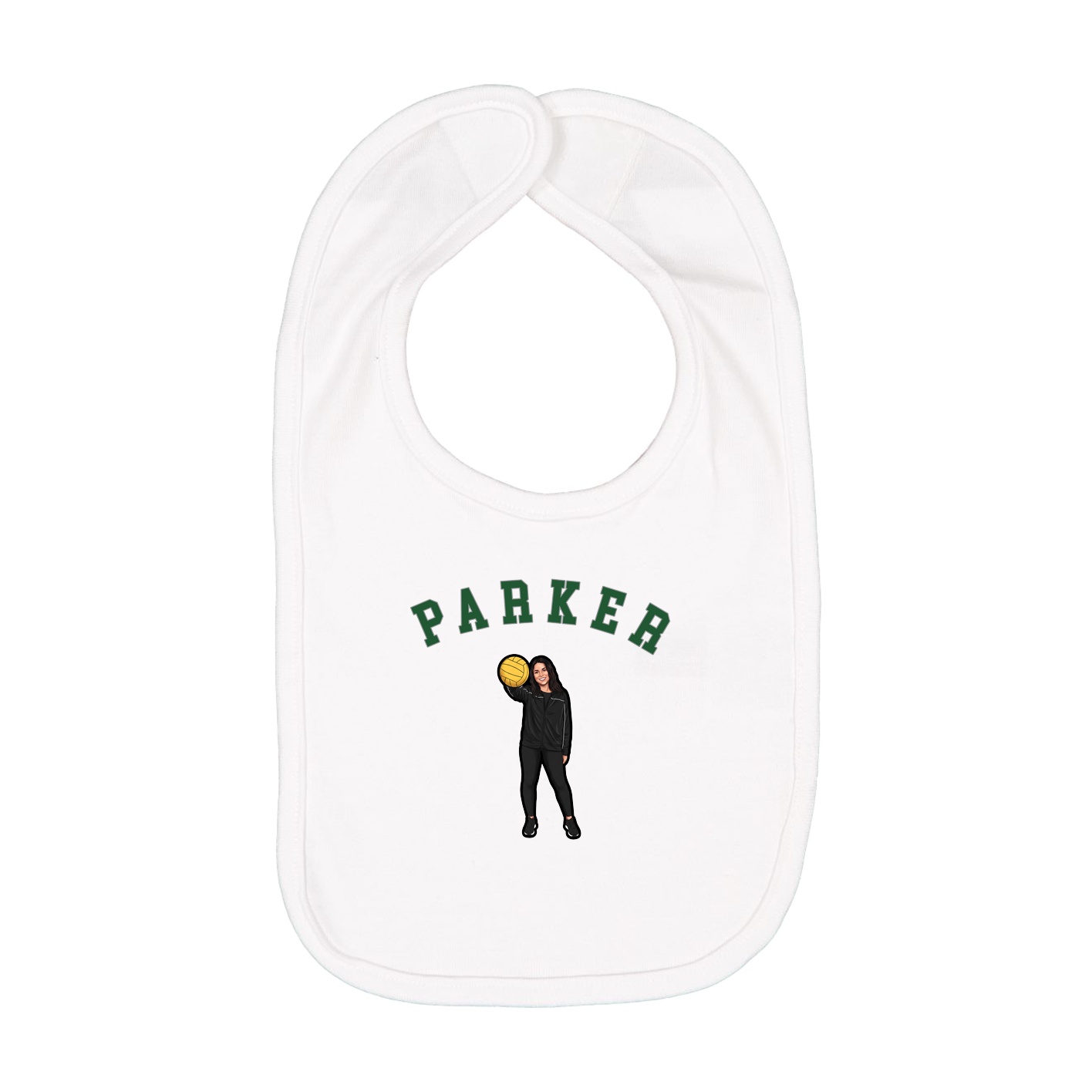 Infant Bib — Shirsey Arch in White