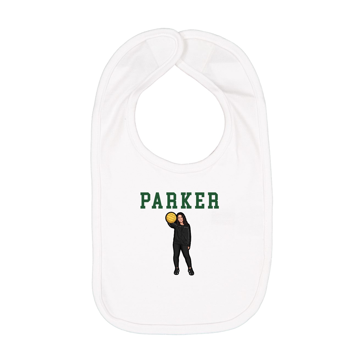 Infant Bib — Shirsey in White