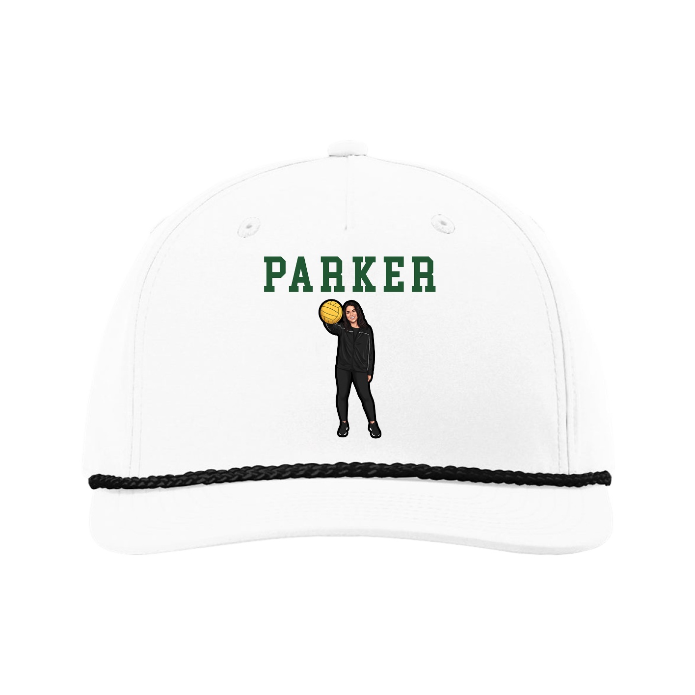Five-Panel Classic Rope Cap — Shirsey in White