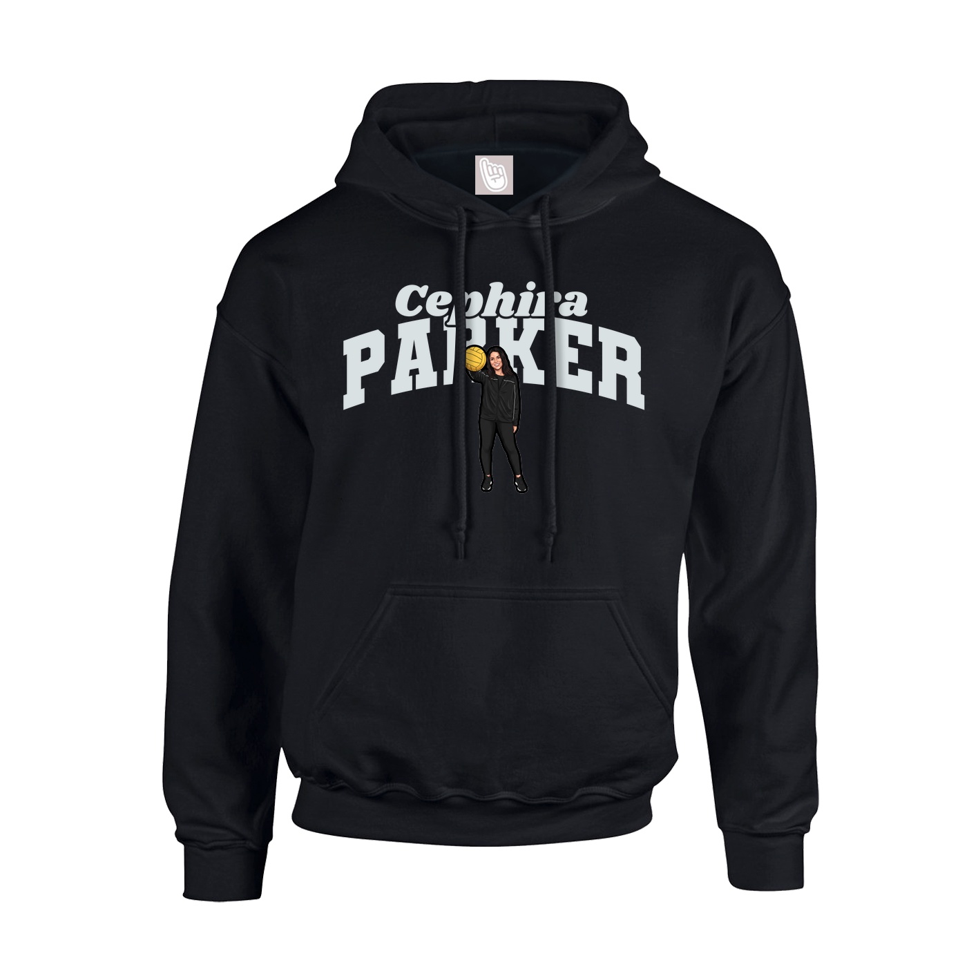 Youth Hoodie — Signature Arch in Black