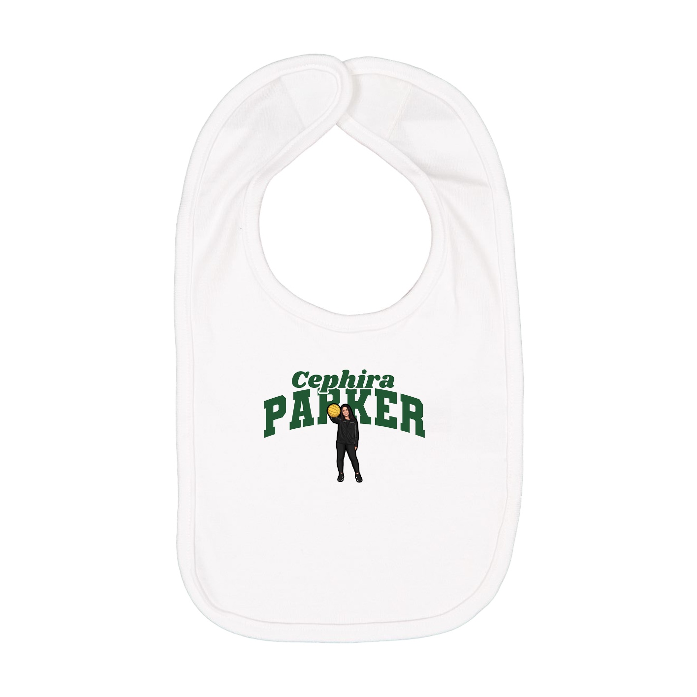 Infant Bib — Signature Arch in White
