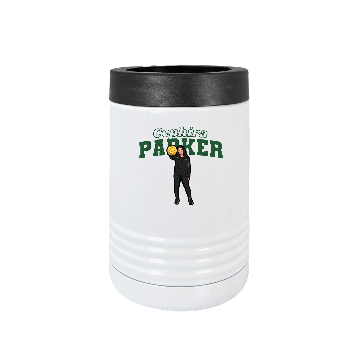 Beverage Holder — Name Arch in White