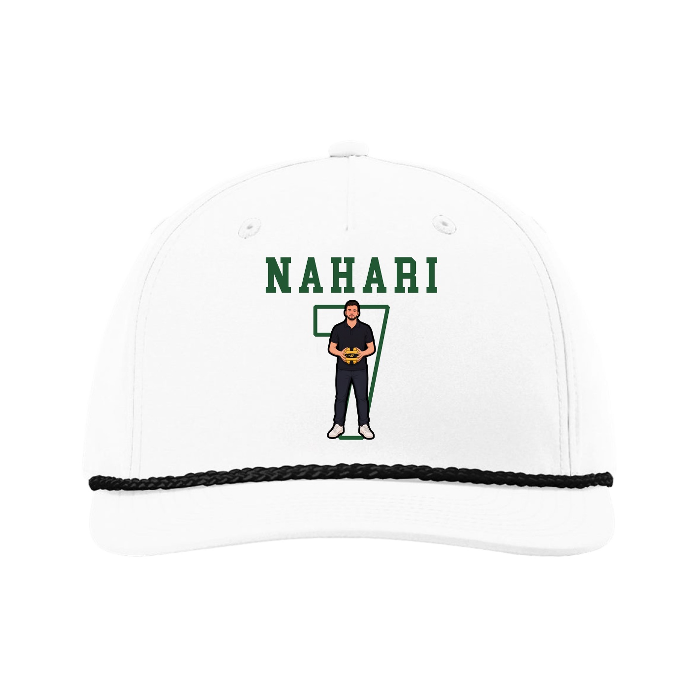Five-Panel Classic Rope Cap — Shirsey in White
