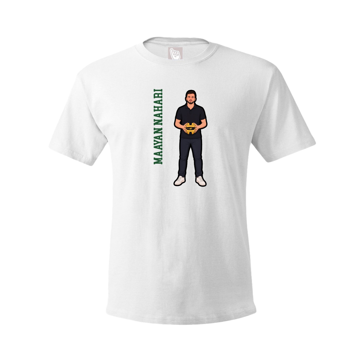 Tee — Name Vertical in White